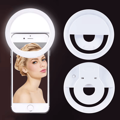 Anneau selfie lumineux - SelfieRingLight™ - Blanc