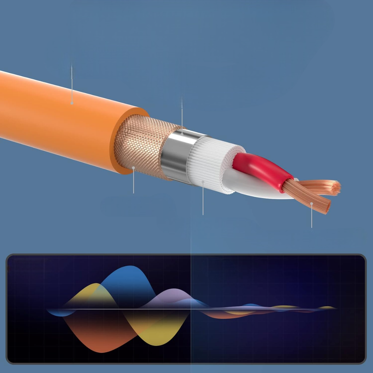 Cable XLR Male Femelle - MicrophoneExtensionCable™ - Orange