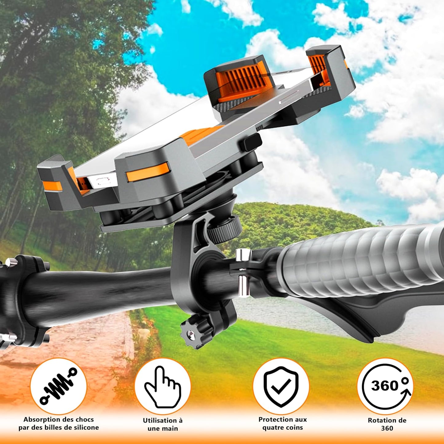 support téléphone vélo|accotoirphone