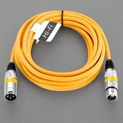 Cable XLR Male Femelle - MicrophoneExtensionCable™ - Jaune