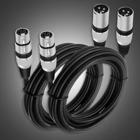 Cable XLR Male Femelle - MicrophoneExtensionCable™ - Noir