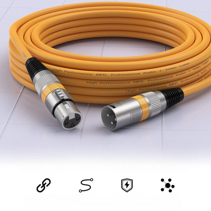 Cable XLR Male Femelle - MicrophoneExtensionCable™ - Orange